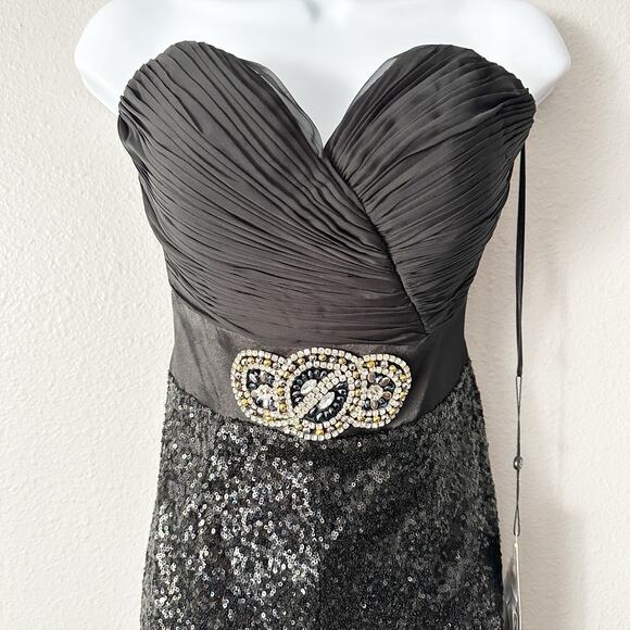 Alyce Paris Strapless Sequin Skinny Leg Jumpsuit women's US size 6 NEW with tags - Picture 2 of 14